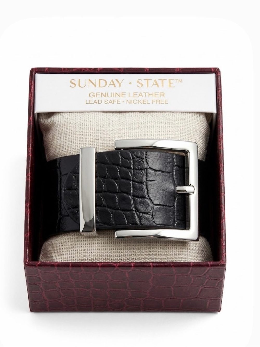 NWT ⚜️🖤⚜️ Sunday State Genuine Leather Belt Bracelet